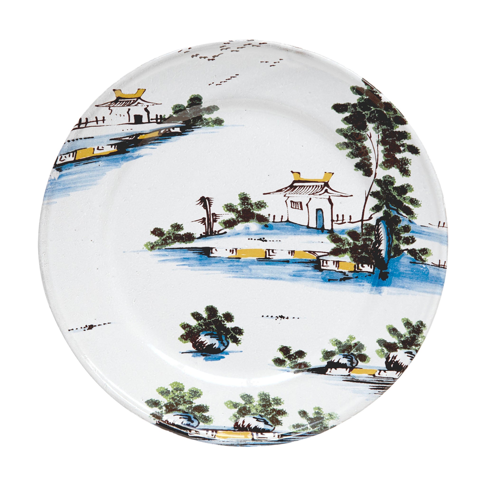 John Derian Chinoiserie Landscape Pagoda 1760 デザートプレート 19cm
