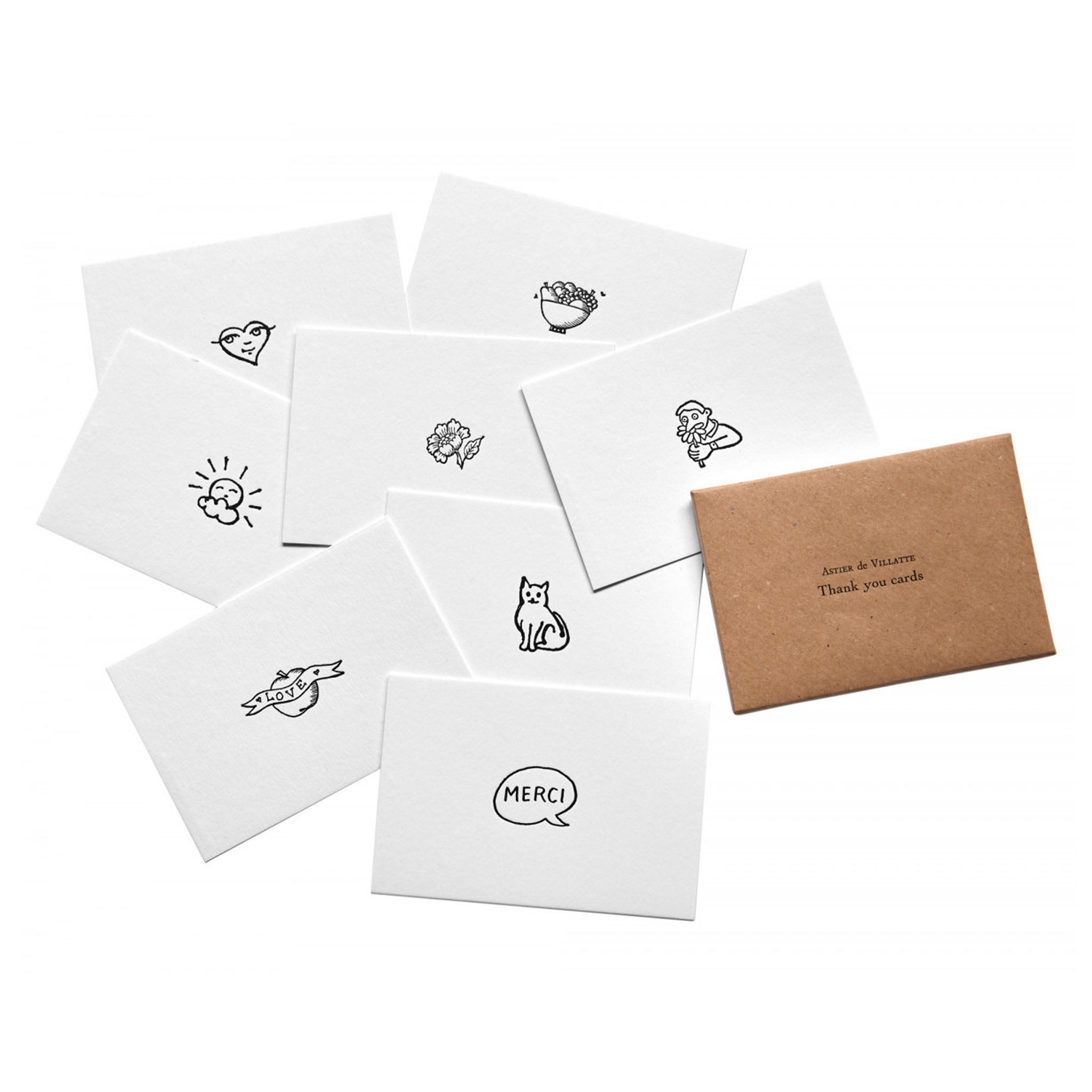 Simple Thank You カード (pack of 8)