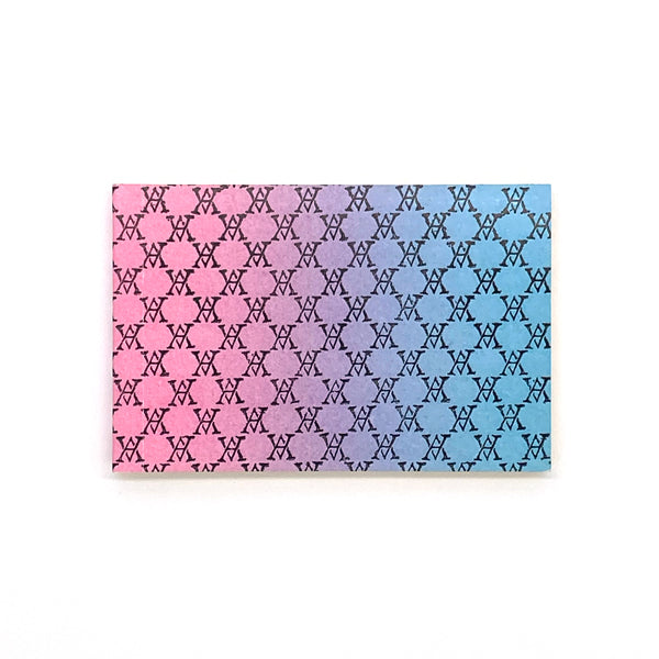 Small Black Monogram Notepad(Pink×Blue)