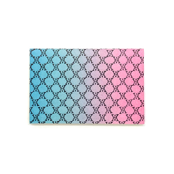 Small Black Monogram Notepad(Pink×Blue)