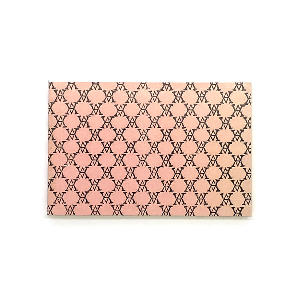 Small Black Monogram Notepad(Pele Pink)