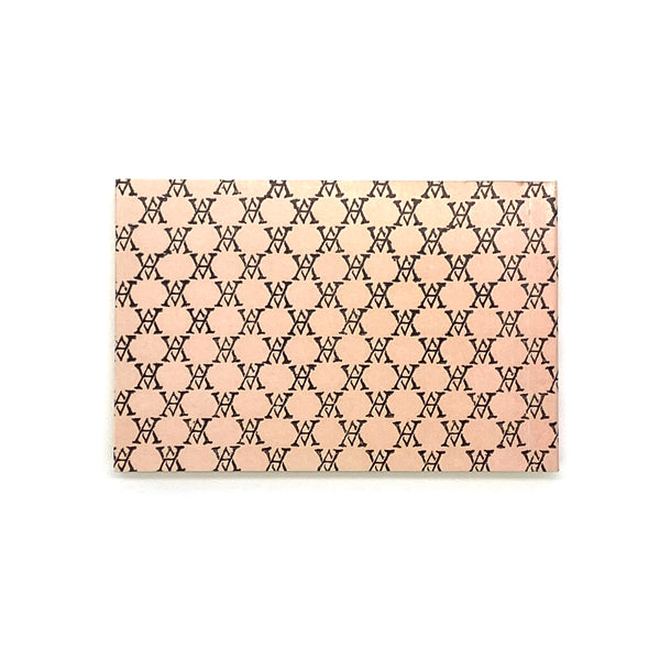 Small Black Monogram Notepad(Pele Pink)