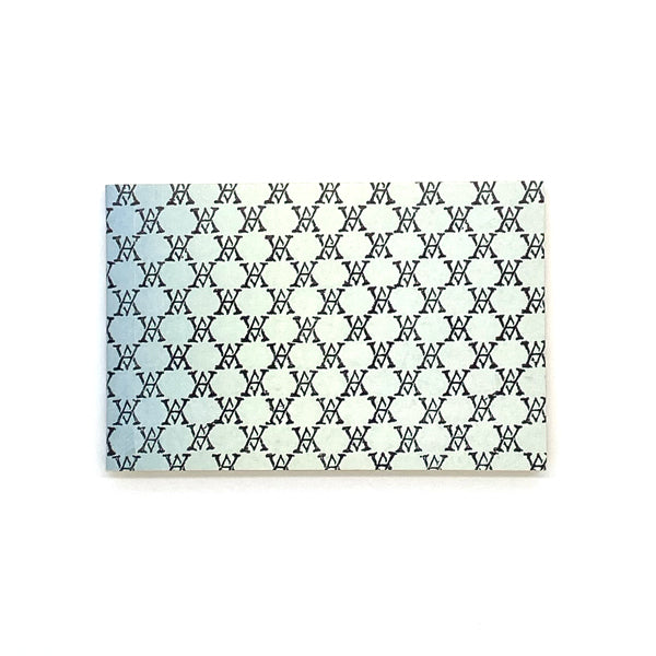 Small Black Monogram Notepad(Blue×Cream)