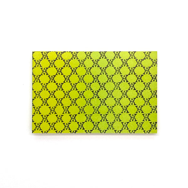 Small Black Monogram Notepad(Yellow green)