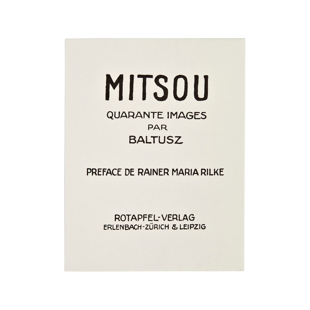 Mitsou Balthus - Rilke ブック