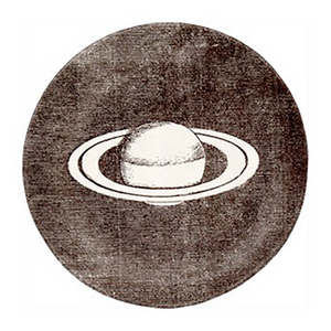 John Derian Black & White Saturn ソーサー11.5cm