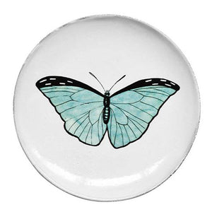John Derian 青い蝶のディナープレート 20.5cm